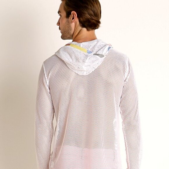 Mens Long sleeve Mesh Shirt in Black - Picture 6 of 6